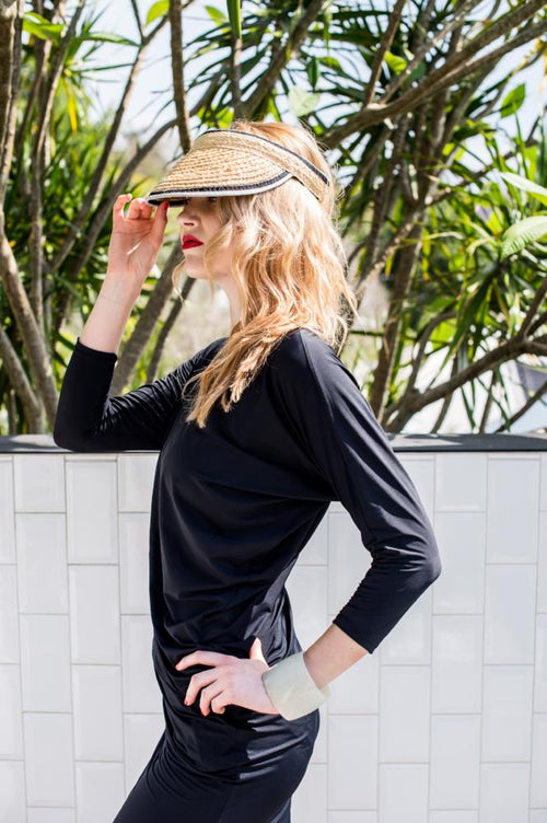 A Long Day's Dress - Black UPF50+, Sun protective clothing, Idlebird