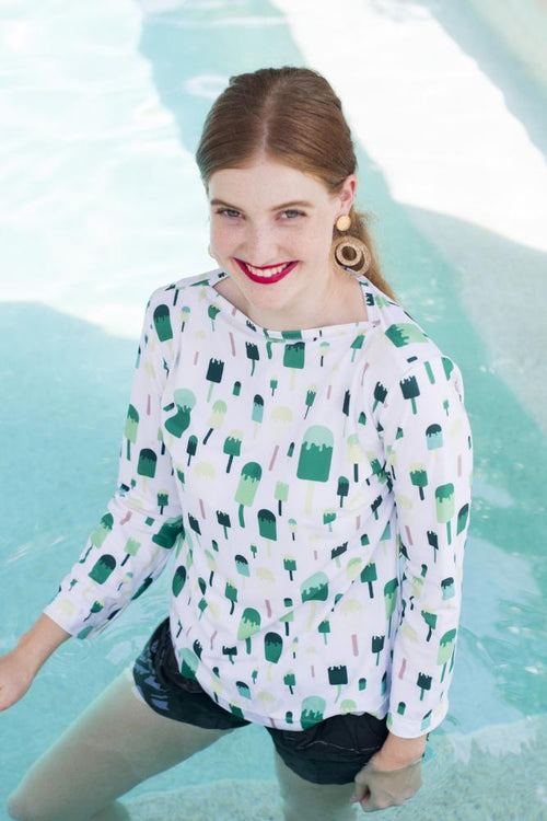 Ice-cream Tank -  Green multi - UPF50+, Sun protective clothing, Idlebird