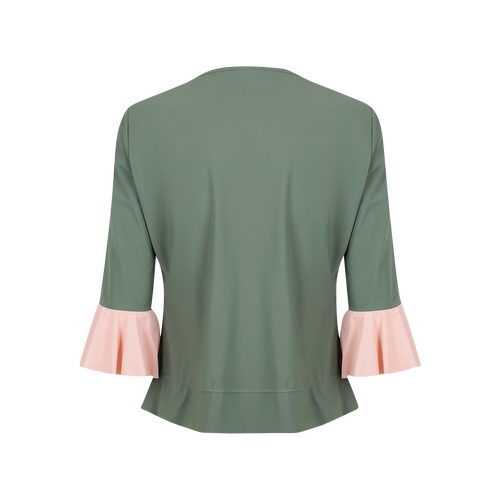 Float Away Tank - Olive w/ Rose cuff - UPF50+, Sun protective clothing, Idlebird