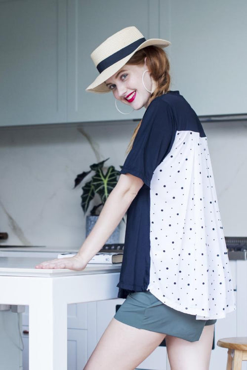 Two-toned T-Shirt - Black -  UPF50+, Sun protective clothing, Idlebird